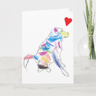 Rainbow Dog Happy Valentine's Day ! Card