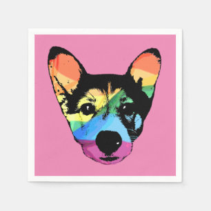 Rainbow Dog, paper napkins