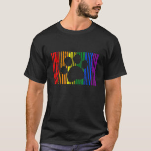 Rainbow Dog Paw Dog Lgbt Ally Furry Pride Month T-Shirt