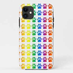 Rainbow Dog Pawprint iPhone 11 Case