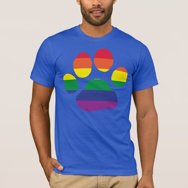 Rainbow Dog Paws T-Shirt (Front)
