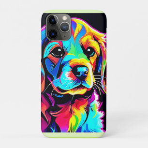 Rainbow Dog Portrait Art iPhone 11 Pro Case