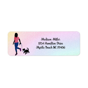 Rainbow Dog Walker/ Pet Sitter  Return Label