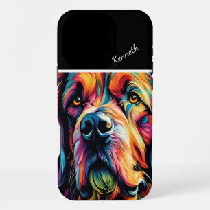 Rainbow Dog's Gaze iPhone 16 Pro Max Case