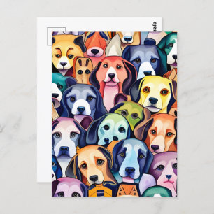 Rainbow Dogs, Postcrossing Postcard