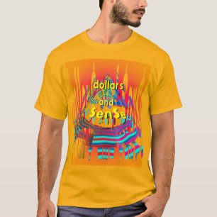 Rainbow Dollar$ And $en$e Mens Gold T-Shirt