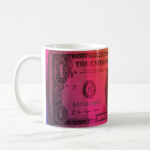 Rainbow dollar coffee mug