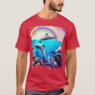 Rainbow Dolphins 4 T-Shirt
