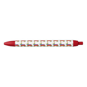 Rainbow Donkey Piñata Birthday Party Fiesta Pride Red Ink Pen