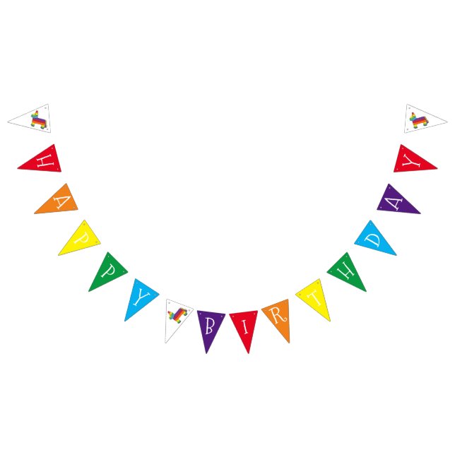 Rainbow Donkey Pinata Piñata Fiesta Party Animal Bunting (All)