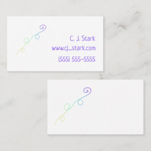 Rainbow Doodle Business Cards
