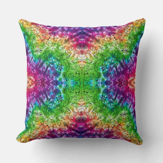 Rainbow Doodle Cushion (Front)