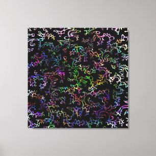 Rainbow Doodles Stretched Canvas Print