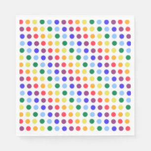 Rainbow Dot Confetti Party Napkin