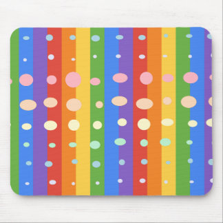 RAINBOW DOT STRIPES MOUSE MAT