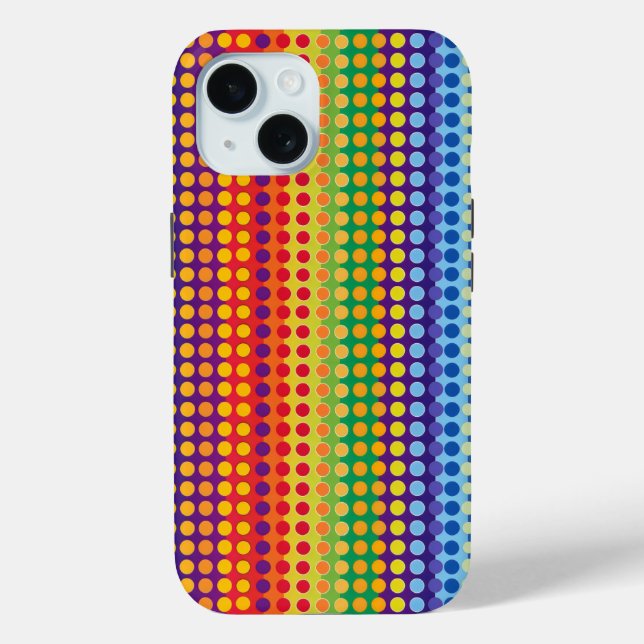 Rainbow Dots and Stripes Case-Mate iPhone Case (Back)