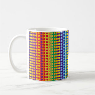 Rainbow Dots and Stripes Coffee Mug