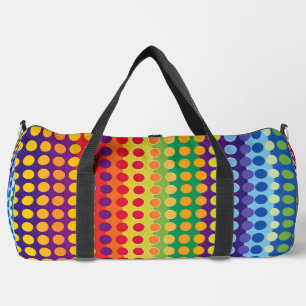 Rainbow Dots and Stripes Duffle Bag