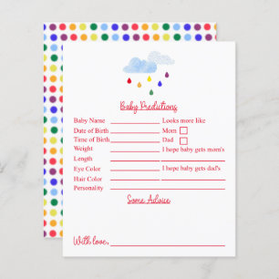 Rainbow Dots Baby Shower Predictions And Advice