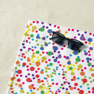 Rainbow Dots Beach Towel