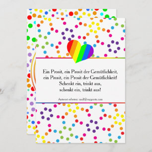 Rainbow Dots Invitation