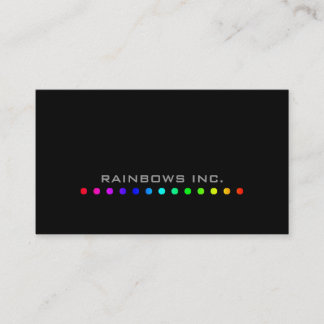 Rainbow Dots on Black Business Card