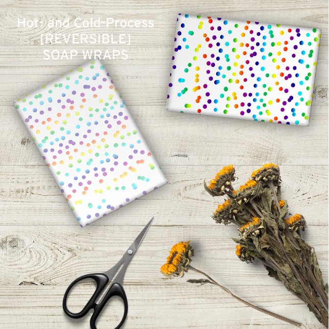 Rainbow Dots Pattern Artisan Soap Wraps (Creator Uploaded)