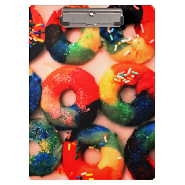 Rainbow Doughnuts  Clipboard (Front)