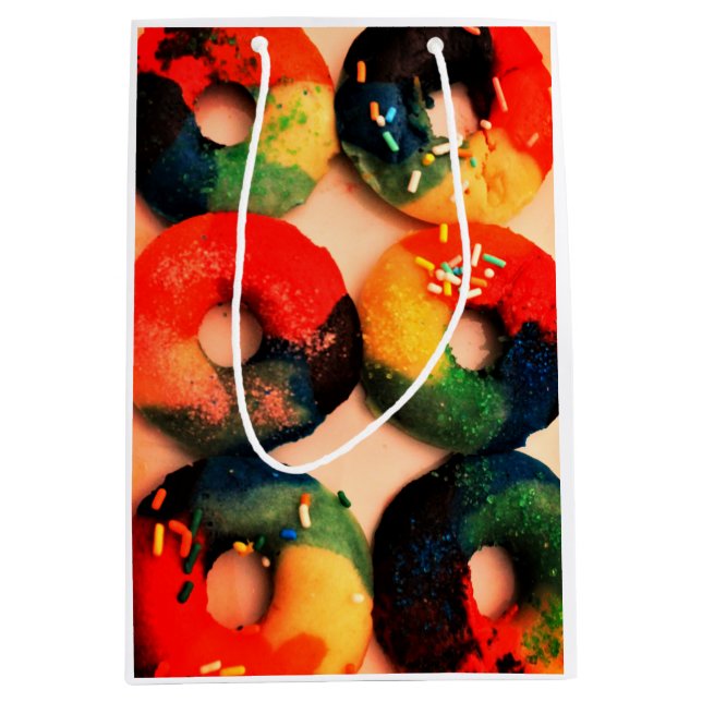 Rainbow Doughnuts Medium Gift Bag (Front)