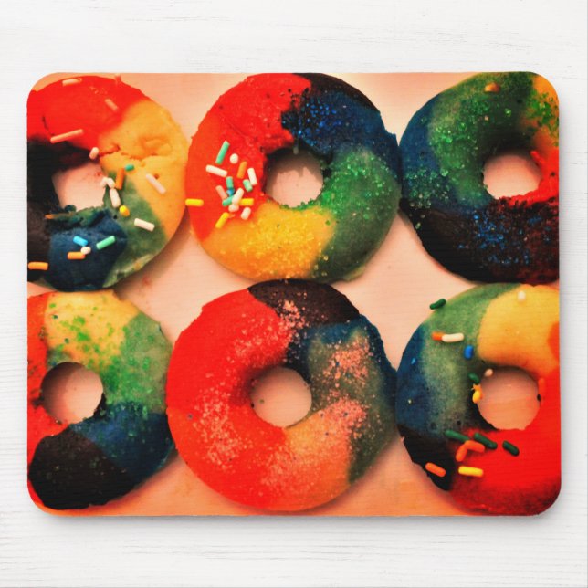 Rainbow Doughnuts Mouse Mat (Front)