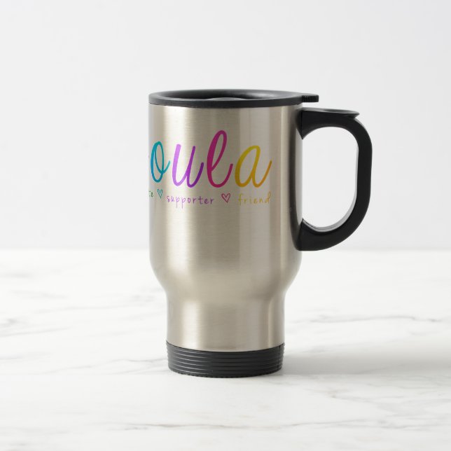 Rainbow Doula Design Travel Mug (Right)