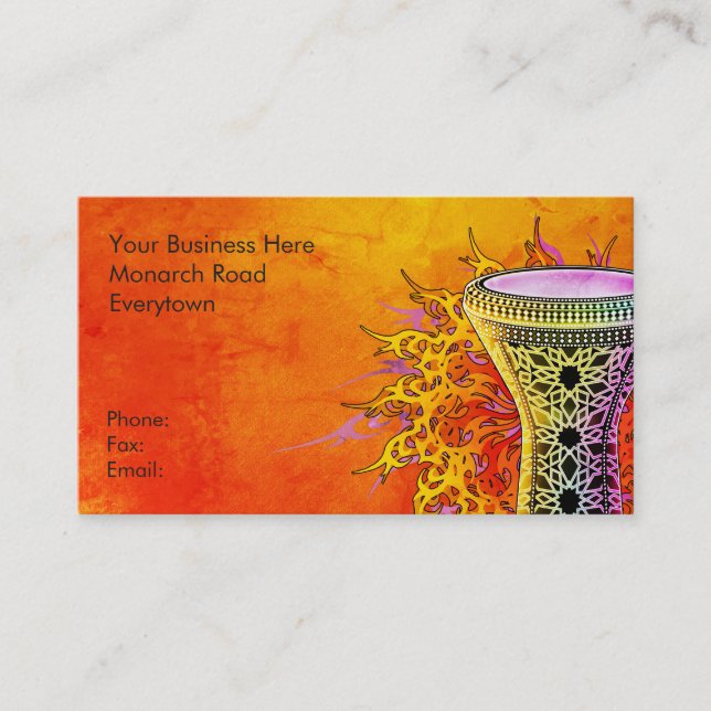 Rainbow Doumbek Business Cards (Front)
