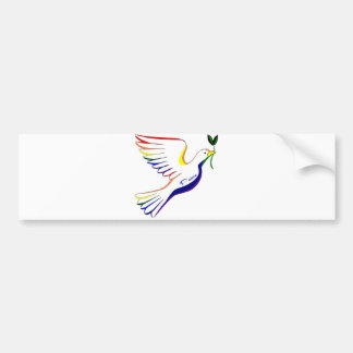 Rainbow Dove Bumper Sticker