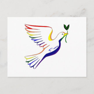 Rainbow Dove Postcard
