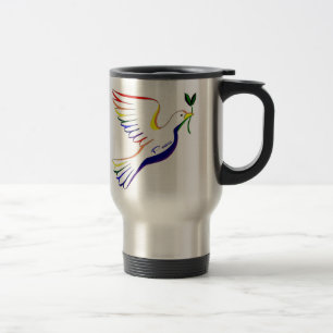 Rainbow Dove Travel Mug