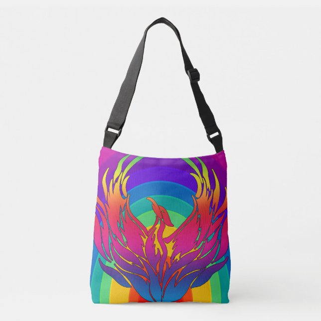 Rainbow Dragon   Crossbody Bag (Front)