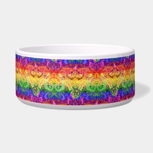 Rainbow Dragon Damask - Gay Pride Flag Colours (Front)