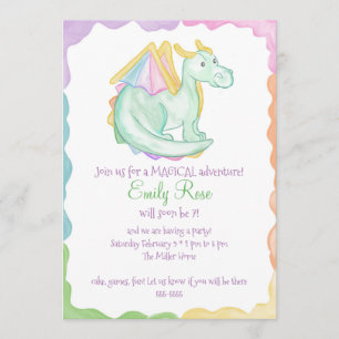 Rainbow Dragon Invitation