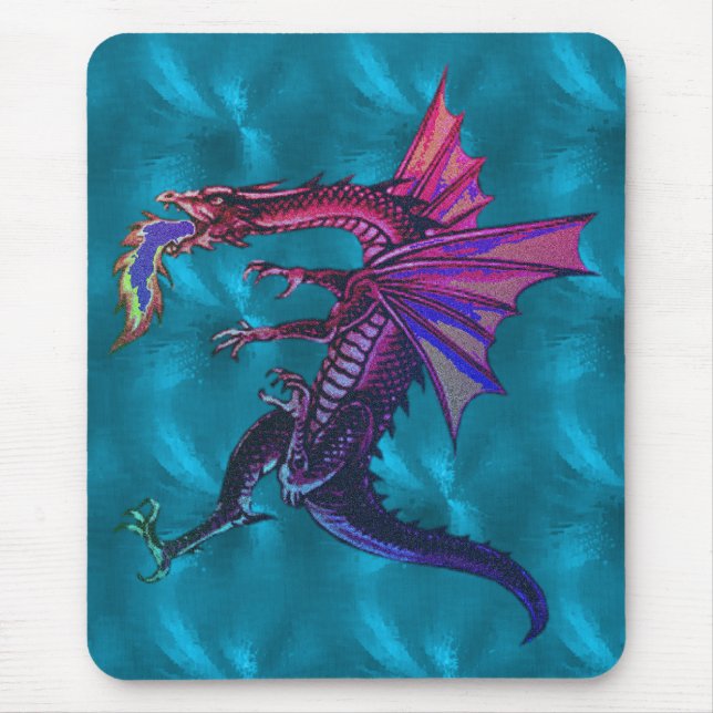 Rainbow Dragon Mouse Mat (Front)