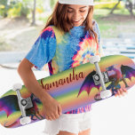 Rainbow Dragon Personalised Name Skateboard<br><div class="desc">This design may be personalised by choosing the customise option to add text or make other changes. If this product has the option to transfer the design to another item, please make sure to adjust the design to fit if needed. Contact me at colorflowcreations@gmail.com if you wish to have this...</div>