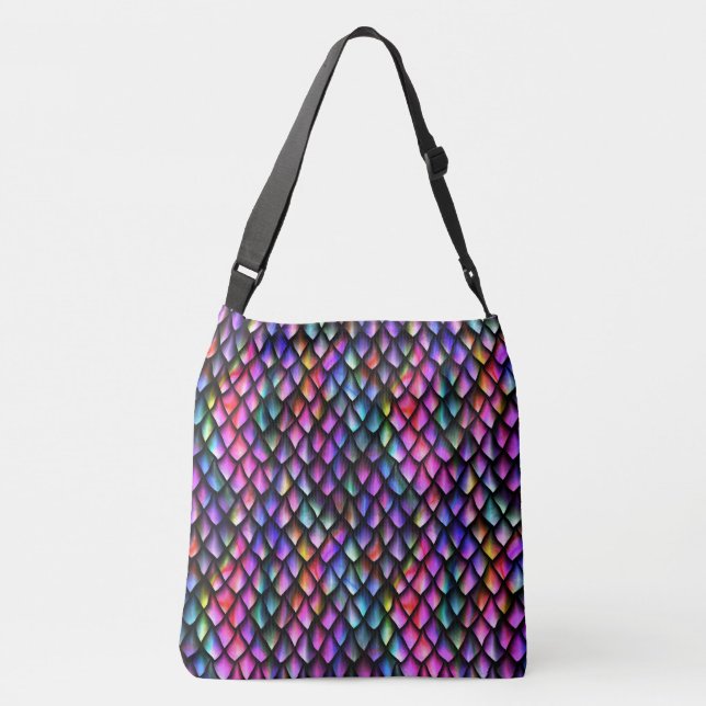 Rainbow Dragon Scales Cross-Body Bag (Back)