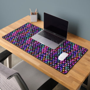Rainbow Dragon Scales Desk Mat