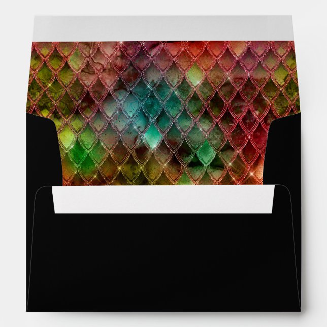 Rainbow Dragon Scales Envelope (Back (Bottom))