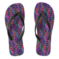Rainbow Dragon Scales Flip Flops