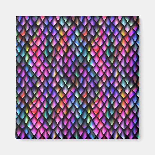 Rainbow Dragon Scales Magnet (Front)