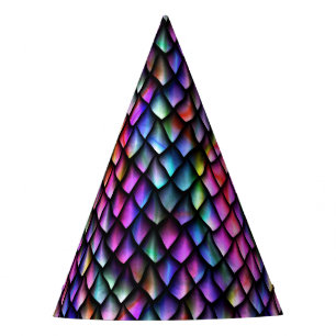 Rainbow Dragon Scales Party Hat