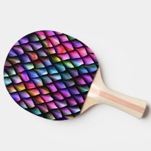 Rainbow Dragon Scales Ping Pong Paddle