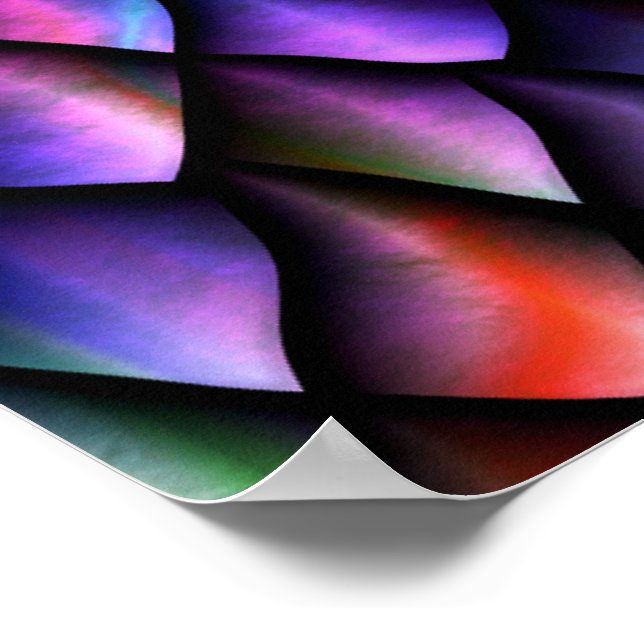 Rainbow Dragon Scales Poster (Corner)