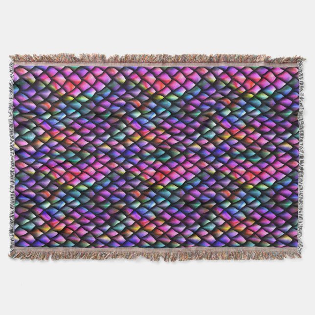 Rainbow Dragon Scales Throw (Front)