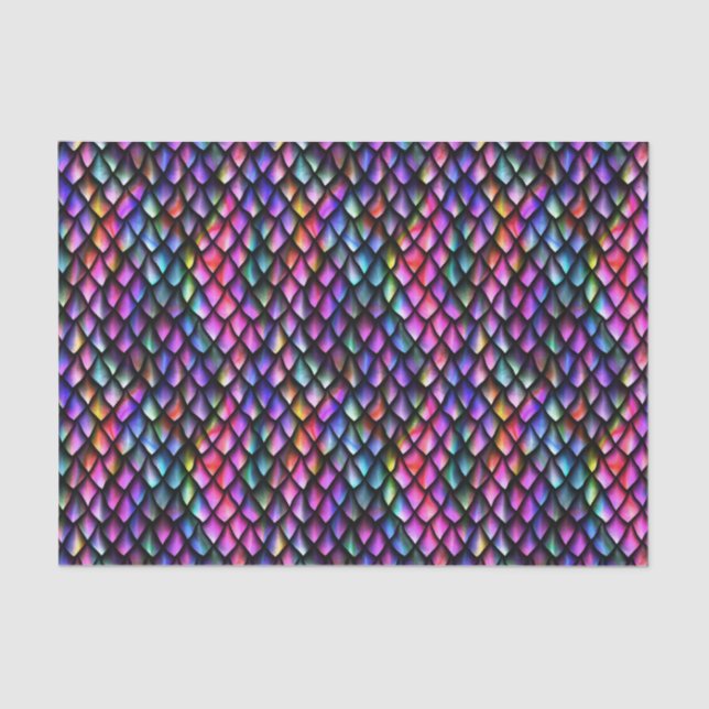 Rainbow Dragon Scales Tissue Paper (Front)
